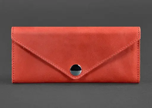 Женский кожаный кошелек Керри 1.0 коралловый - фото 1