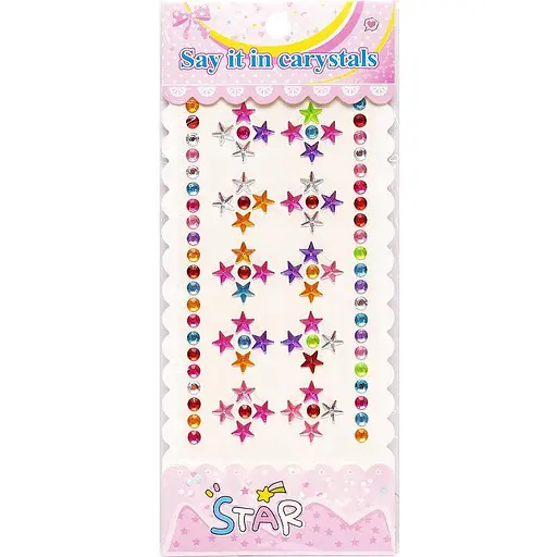 Наклейка камни "Звездочки" Bambi XY-005 для авто, ноутбуков, телефонов Вид 3 - фото 1