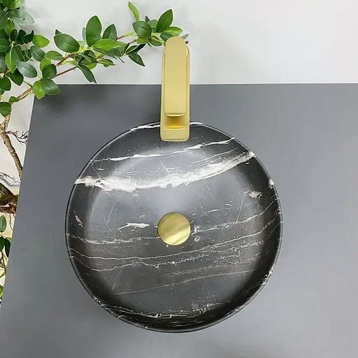 Умивальник VBI Prato black onyx matt накладний VBI-011406, Чорний матовий - фото 4