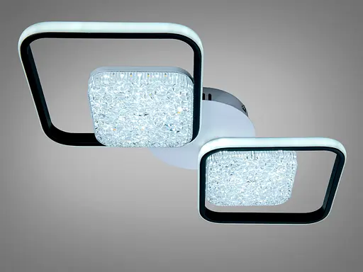 Люстра стельова Diasha LED біла чорна 130W димер - фото 2