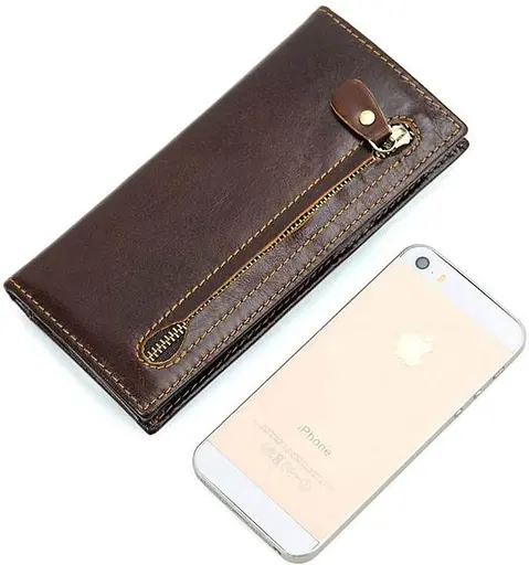 Мужской кожаный кошелек Vintage 8х16.5 см acs0015722 - фото 3