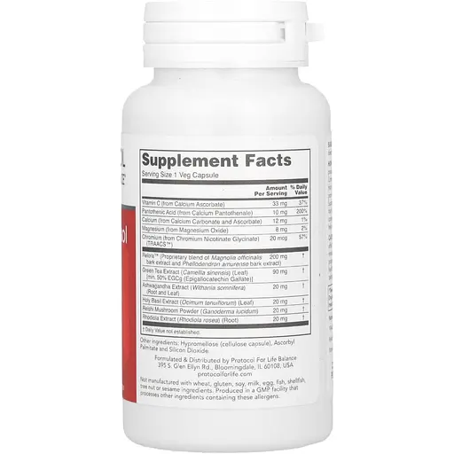 Поддержка надпочечников Protocol for Life Balance Adrenal Cortisol Support 90 вегетарианских капсул - фото 2