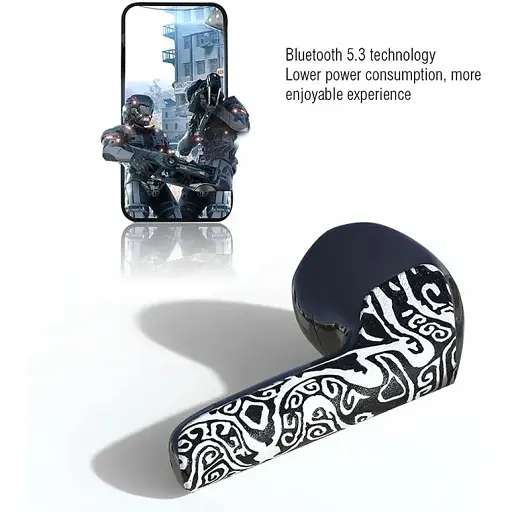 Бездротові Bluetooth навушники Sabbat M200 Coat of Arms з ігровим режимом чорно-білі - фото 6
