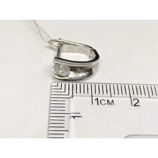 Срібні сережки Гранд Стиль з фіанітами. С2129 - фото 4