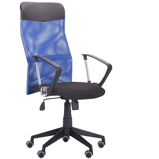 Кресло Ultra сиденье А-1/спинка Сетка синяя, вставка Скаден черный
