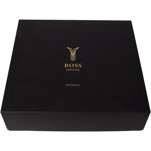 Подарунковий набір склянок для віскі Boss Crystal "Полювання" із золотими накладками - фото 2