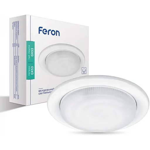 Світильник точковий Feron DL53 бiлий GX53 неповоротний (28452)