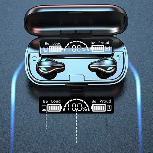 Беспроводные стерео наушники TWS Х9 c LED-дисплеем, павербанком и водонепроницаемым корпусом - фото 4