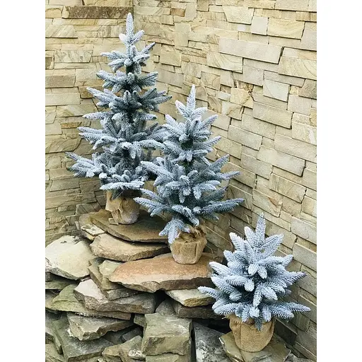 Ялинка Hvoya Classic лита в мішковині 50 см засніжена - фото 6