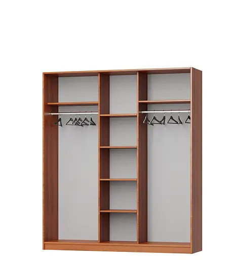 Шафа-купе тридверна MebelStar Стандарт AL 2ДСП/Дзеркало 180x60x210 см Аляска сірий (MBS-2956) - фото 2