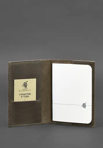 Кожаная обложка для паспорта и военного билета 1.2 темно-коричневая - фото 3