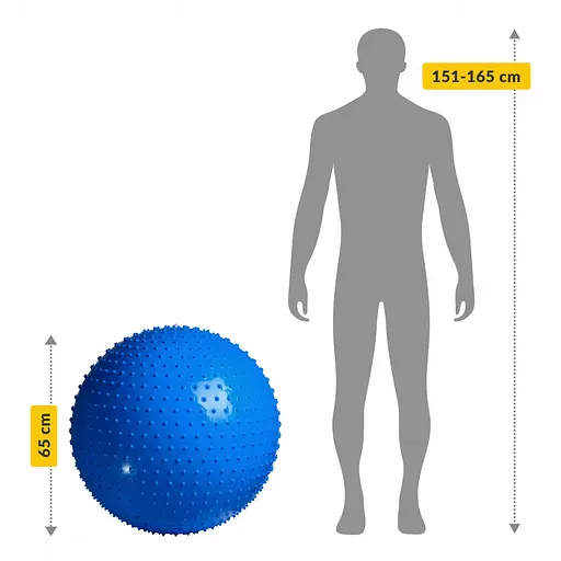 М'яч для фітнесу (фітбол) 4FIZJO 65 см масажний Anti-Burst 4FJ0616 Blue (P-5905973400213) - фото 8