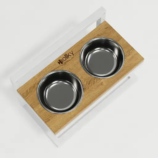 Hollky Flex S — миски на регульованій підставці для маленьких собак (2 × 0.450 л) - фото 7