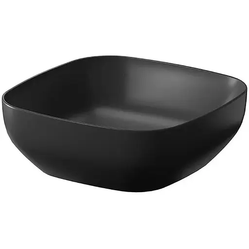 Умивальник на стільницю Cersanit Larga квадратний 38x38 антрацит матовий K677-012 - фото 1