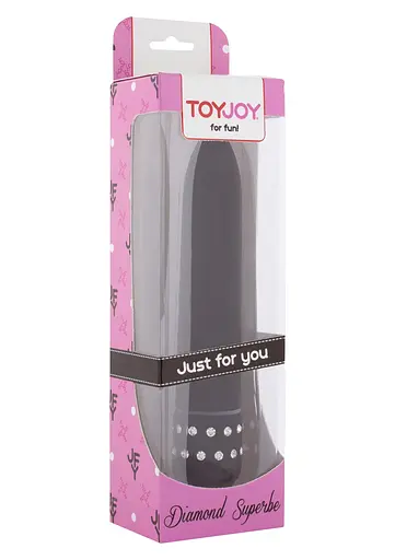 Вібратор Toy Joy Diamond Superbe 16 см чорний - фото 2