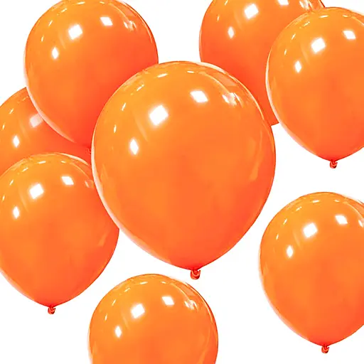 Шарик воздушный латексный 30 см (100) оранжевый, матовый, IDEA7-DL-005 - фото 4