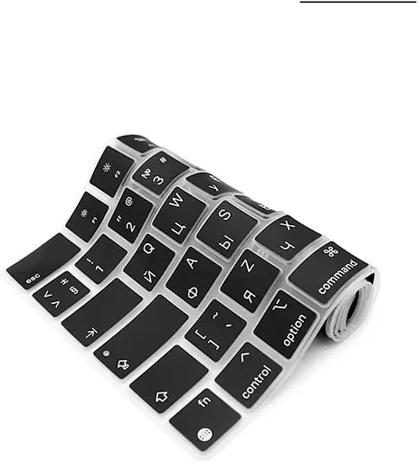 Накладка на клавіатуру DK для Apple MacBook Pro 16" 2021 - 2024 UK силікон чорний (013303) - фото 3