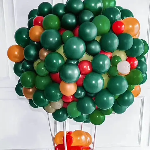 Шарик воздушный латексный 30 см (100) темно-зеленый, матовый, IDEA7-DL-008 - фото 4