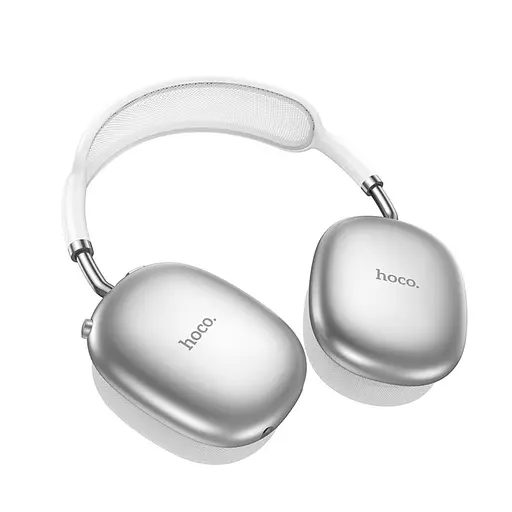Беспроводные накладные наушники HOCO W55 Plus Happiness ANC noise reduction BT headphones Silver - фото 4