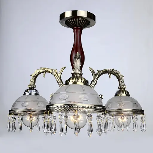 Люстра потолочная Brille классическая E27 60W BZ (BKL-460C/3) - фото 10