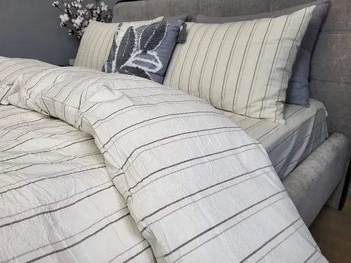 Комплект постельного белья Washed Cotton из вареного хлопка полоска Lines - двухспальный - фото 5