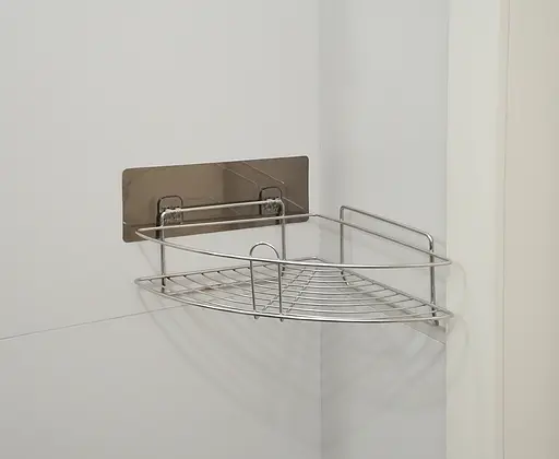 Полиця нержавійка на самоклейці, FABRIKA UNO. Розмір: 23х23х10 - фото 4