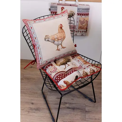 Подушка гобеленова Прованс Добробут Курочка 45х45 см (44440) - фото 5