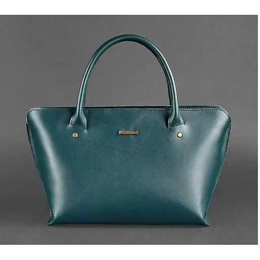 Жіноча шкіряна сумка Midi зелена - фото 1