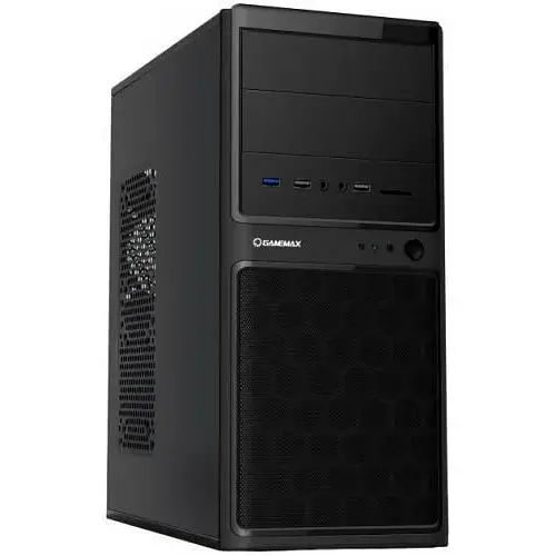 Корпус GameMax MT-306-NP-U3-CR чорний, без БЖ, Mini Tower, Micro ATX / Mini ITX, 1хUSB 3.0, 2хUSB 2.0, Card Reader, 380x173x368 мм - фото 1
