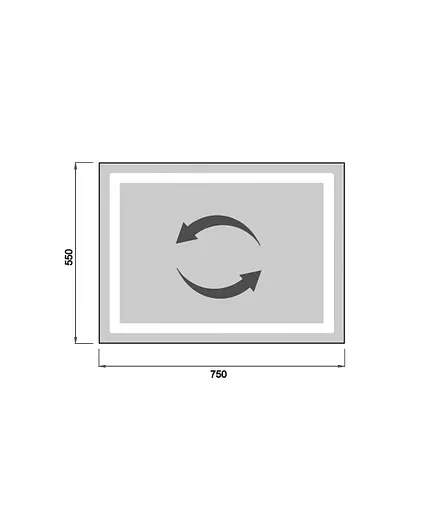 Дзеркало Мойдодир Olmo 55х75 / 75х55 з LED-підсвіткою - фото 6
