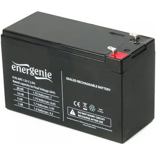 Аккумуляторная батарея для ИБП EnerGenie AGM 12 V / 7.2 А*ч (BAT-12V7.2AH) - фото 1
