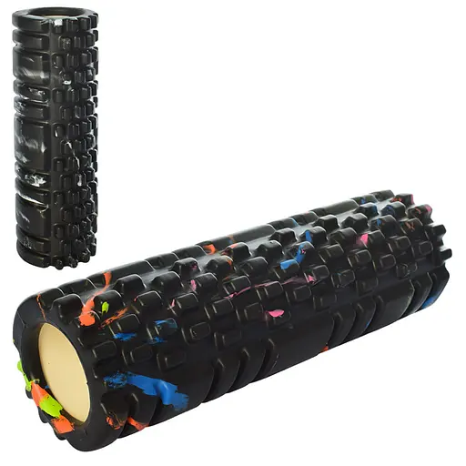 Массажер рулон для йоги MS 2126 материал EVA Черный