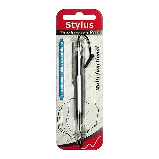 Стилус-брелок ємнісний, висувний, сріблястий - фото 4