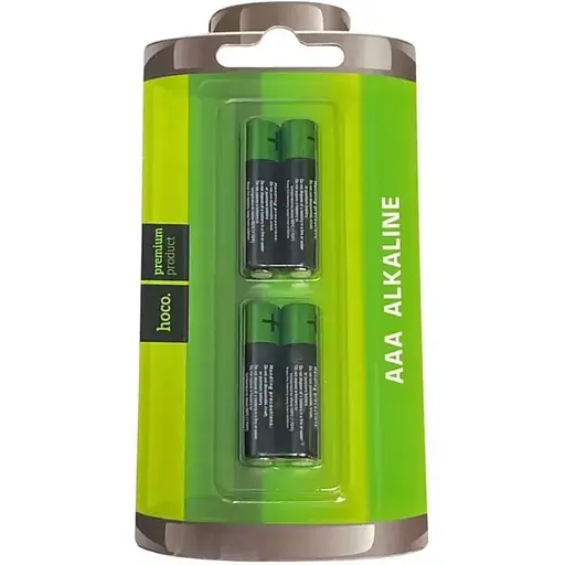 Батарейки щелочные Hoco Alkaline AAA (LR03) 4 шт - фото 1
