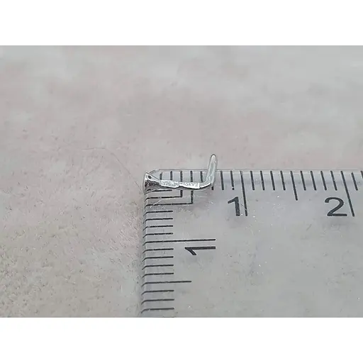 Золотая серьга-пирсинг Астор в нос с бриллиантом. 1122524Р_Б - фото 6