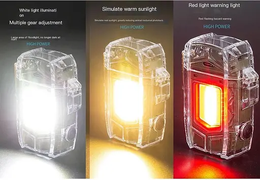 Фонарь зажигалка Multifunctional D48-1 (белый, желтый, красный) + BOX LCD Type-C (11 режимов) - фото 5