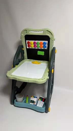 Мольберт 2 дошки: для маркерів та крейди, стільчик, приладдя для малювання - фото 5