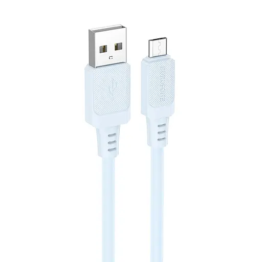 Дата кабель Borofone BX115 Lotto USB to MicroUSB 2.4A (1m) Blue