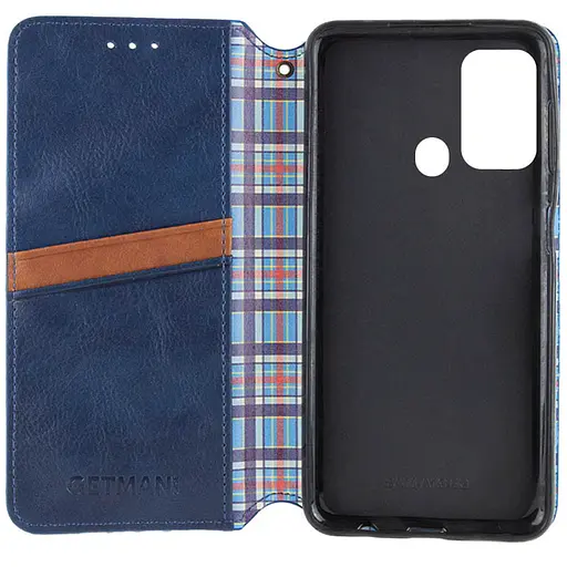 Шкіряний чохол-книжка Getman Cubic PU для ZTE Blade A52 Синій - фото 3
