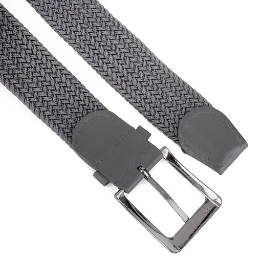 Ремень резинка мужской PS-40045 (115 см) серый плетеный - фото 3