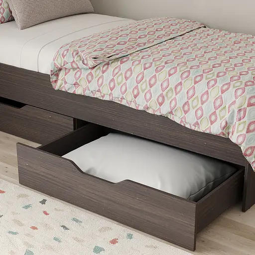 Кровать односпальная MebelStar Лилу с ящиками 90x200 см Дуб ристрето (MBS-1349) - фото 2