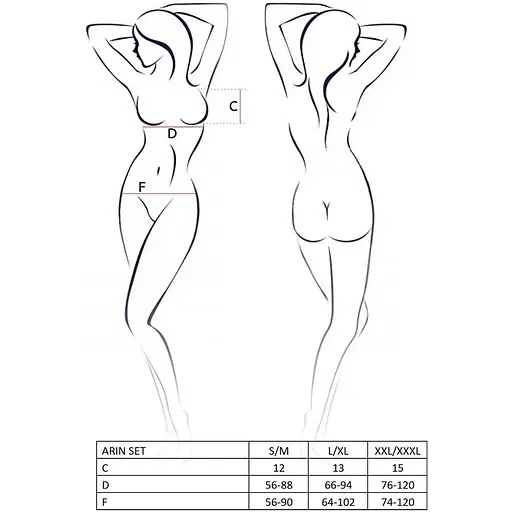 Комплект білизни Passion Exclusive Arin SET Black XXL/XXXL - фото 5