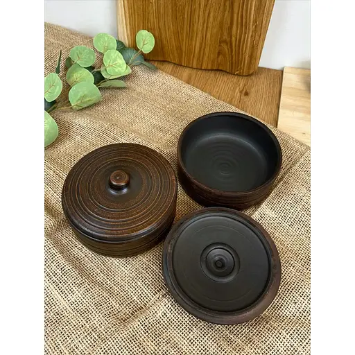 Банка для хранения 0.5 литра керамическая (глиняная) гладкая - фото 7