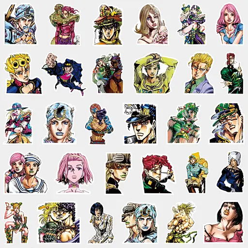 Стікерпак Неймовірні пригоди ДжоДжо Набір наклейок GeekLand JoJo 80 штук - фото 2