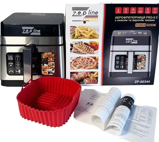 Аэрофритюрница-аэрогриль Zepline ZP-00343 объем 13 л, 12 режимов, смотровое окно, 4200 Вт - фото 1