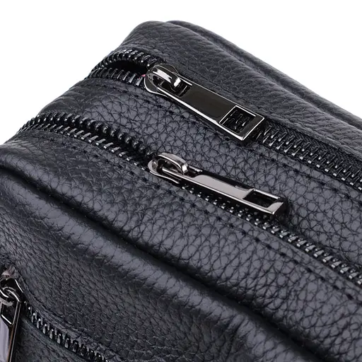 Чоловіча сумка месенджер із зернистої натуральної шкіри SHVIGEL 19х21х7 см sum0027000 - фото 6