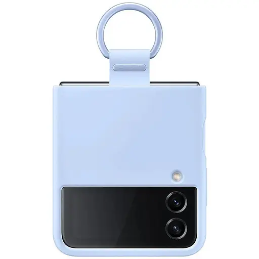 Оригінальний силіконовий чохол із кільцем Samsung для Galaxy Z Flip4 Silicone Cover with Ring Arctic Blue EF-PF721TLEGUA - фото 6