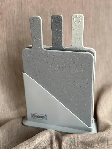 Набір обробних дощок Maestro MR-1789G пластиковий на підставці 3 шт. - фото 2