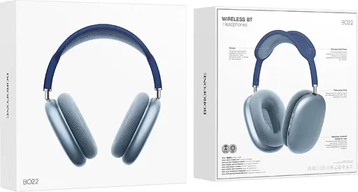 Наушники беспроводные Borofone гарнитура BO22 синие - фото 2