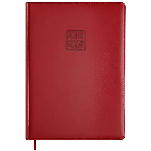Ежедневник датированный Buromax Bravo 2026 A4 искусственная кожа/поролон красный (BM.2740-05)
